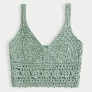 Hollister crochet crop top size small